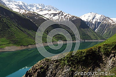 Eau dâ€™Olle, Massif des Grandes Rousses in France Stock Photo